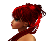 red high loose bun hair