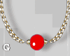 Lisa Necklace Red&silver