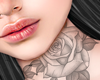 A| Roses neck tattoo