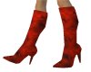 Fiery Red Stiletto Boots