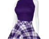 CHRISTINE PURP PLD SKIRT