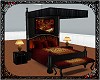 Black n Red Canopy Bed