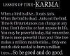 Karma Lesson Of Time