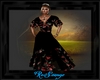 robe black fleur