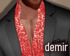[D] Aura red shirt suit