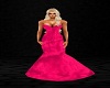 pink velvet dress long