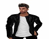 men leather w/shirt