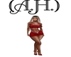 (A.H.) Crossed Heart Red