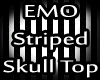 EMO Striped SKULL Top II