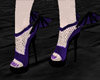 Purp/blk Batwing heels