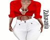 𝓩- Red/White Outfit