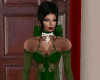 Green WBow Long Eve Gown