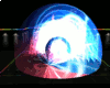 Neon red n blue sphere 