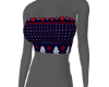 Navy X-Mas Top