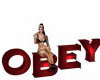 Red OBEY Floating Couch