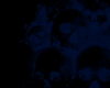 Blue Multi Skulls Wall H