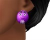 PURPLE M&M EARRINGS