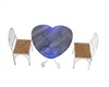 blue heart table