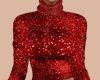 E* Red Sequins Sweater