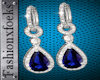 Earrings Diamonds Blue