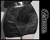 Cobweb leather skirt