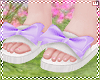 w. Lilac Bow Slides