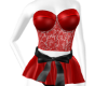 Red & Black Minidress