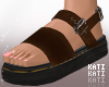 Fall Suede Sandal Lt Br