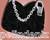 [P] Diva black fur bag