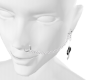 Black Rose Chain Earring