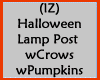 Lamp Post Crows Pumpkins