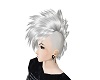 silver emo style hair