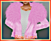 Fur Trim Jacket Pink