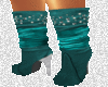 teal leather boots