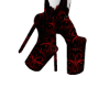 red goth boots