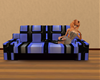 retro blue couch