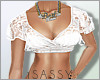 S| Lace Top  White 
