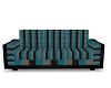 Blck-teal wicker sofa 3P