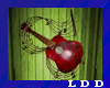 LD-Wall Art Guitar Red