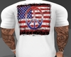 White Full Tee Peace Flg