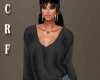 CRF* Gray Tucked Sweater