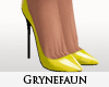 Yellow stiletto heels