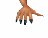 Green-Blue Glitter Nail