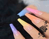 Rose Rainbow Nails