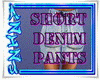 short denim pants