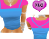 Blue/Pink T+StrappyCross