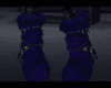 Blue Faux Fur Boots