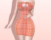 ♡ orange heart dress