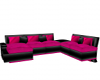 pink & black couch
