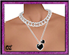 Oz* Blk Heart Necklace